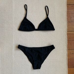 Matteau Black Triangle Bikini and Brief | Size 2